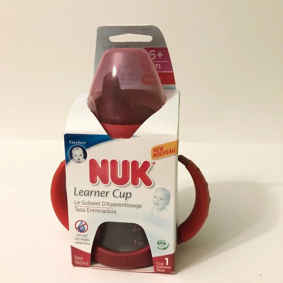Lot of 3 Nuk Learner Cups Gerber 5 oz Soft Spout Spill  Proof - Picture 8 of 10